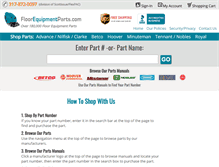 Tablet Screenshot of floorequipmentparts.com